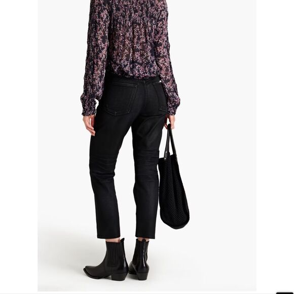 Rag & Bone Womens Jean 25 Black Waxed Maya High Rise Ankle Slim Classic Everyday - Picture 2 of 11